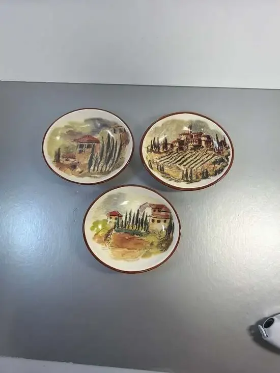 Williams-Sonoma Tuscan Landscape Dipping Bowls, Set‎ of 3, 4.5