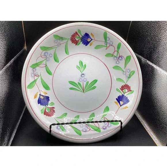 VTG 1980s Iron Stone China Serving‎ Bowl-Floral S.S. Crown Japan-10