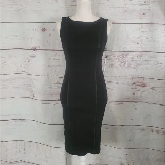 Alice + Olivia Employed‎ Leather Trim Dress NWT