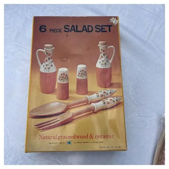 Vintage 1970’s 6 piece salad set S.S.Kresge Co. in Japan.