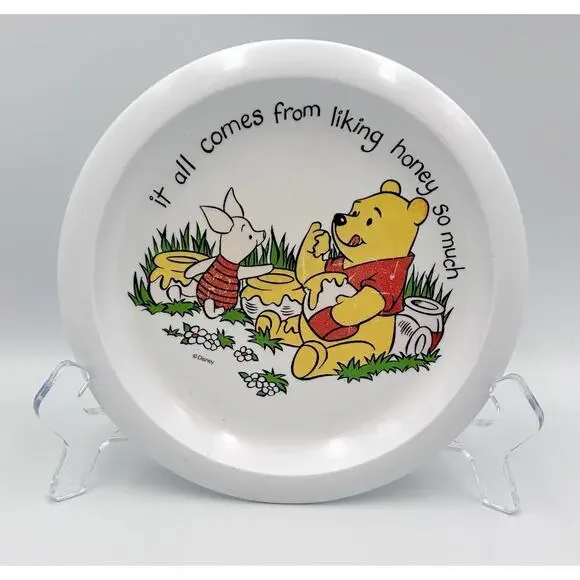 Vintage ‘83 Disney Winnie The Pooh Piglet Plate Melamine Dinner‎ Decor 7” Taiwan
