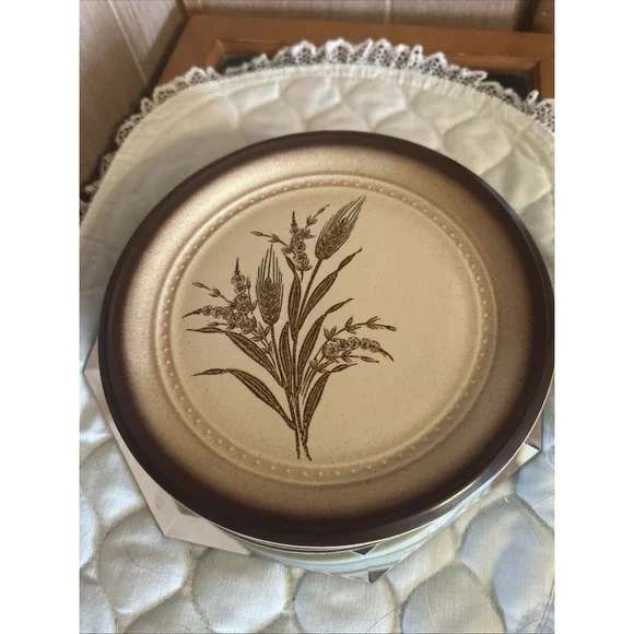 7 Vintage Arita Country‎ Kitchen Honey Wheat Salad/dessert Plates 7.5 Inches