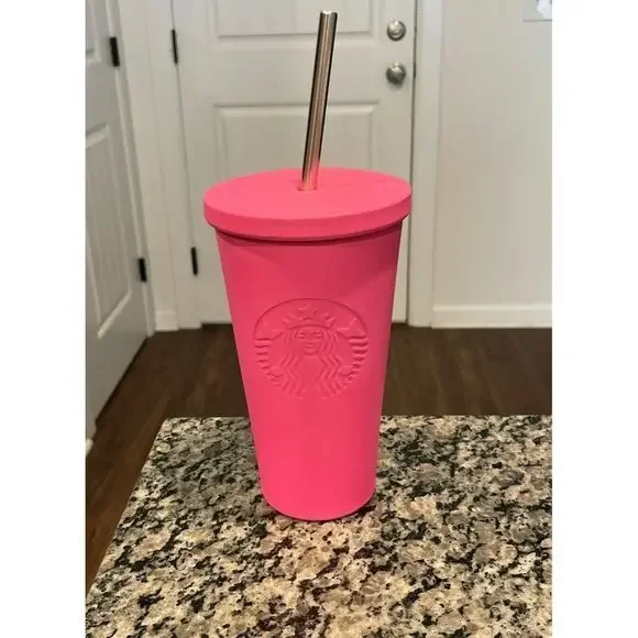 Starbucks‎ Tumbler 2014 16oz Matte Pink Tumbler