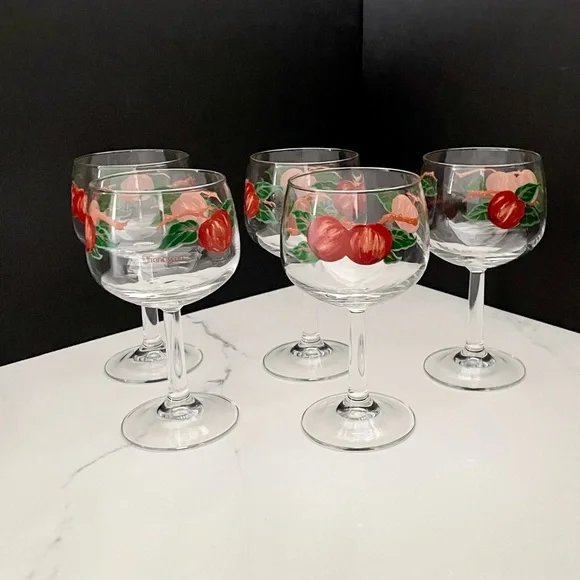 SET of 5 Apple Goblets by Franciscan