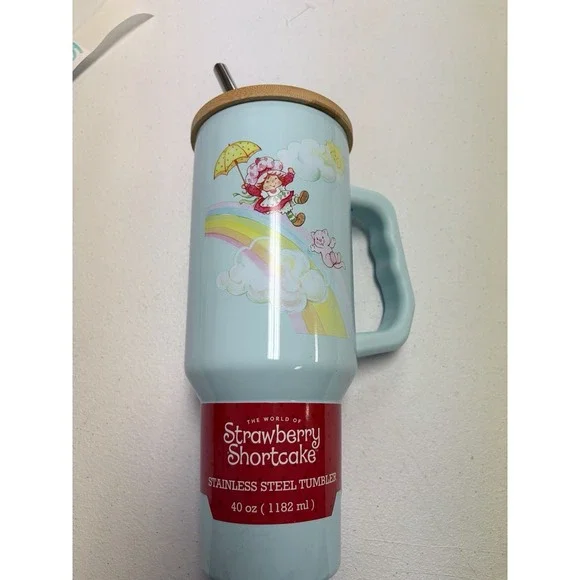 Strawberry Shortcake Blue Tumbler 40 Oz - NEW