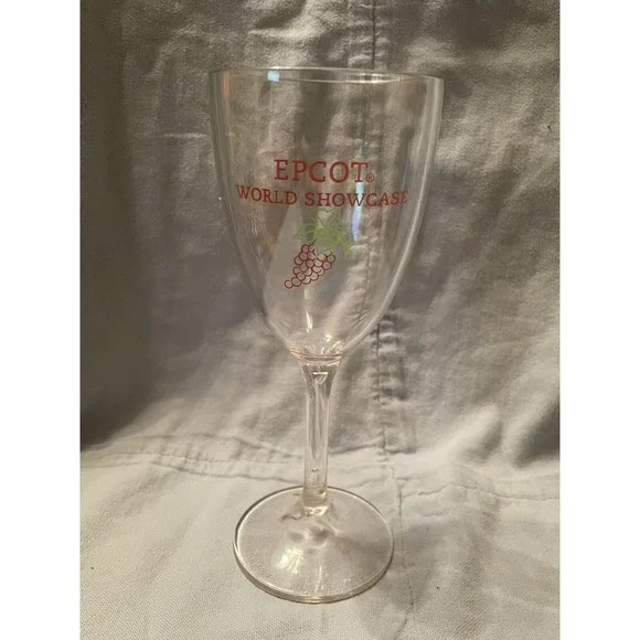NEW‎ Disney Parks Epcot World Showcase Wine Walk Plastic Acrylic Wine Glass 8oz
