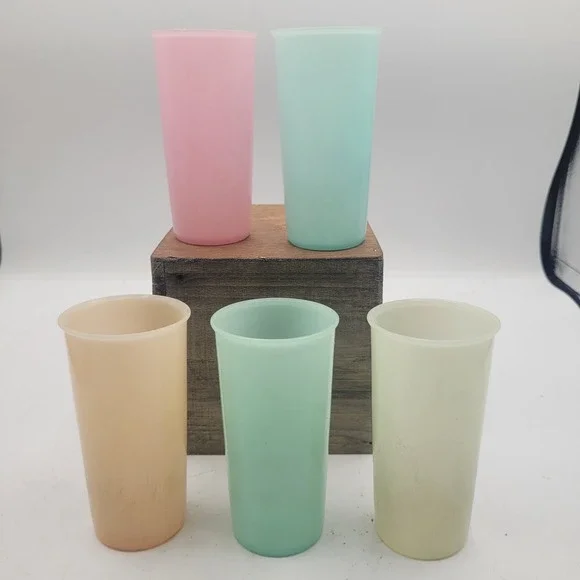 Tupperware Small 5oz Tumblers‎ Set of 5 117-26 Pastel Colors