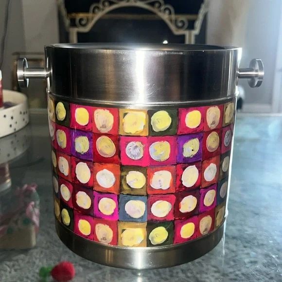 Rare McKenzie Childs ice bucket.