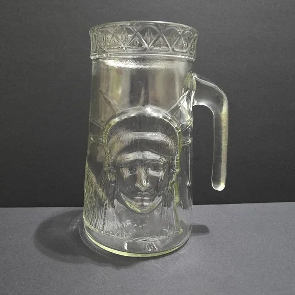 Anchor Hocking Vintage Liberty Centennial 1885 Glass‎ Mug