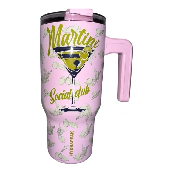 HYDRAPEAK Martini Social Club‎ Insulated Stainless Steel Tumbler Flip-Up Spout