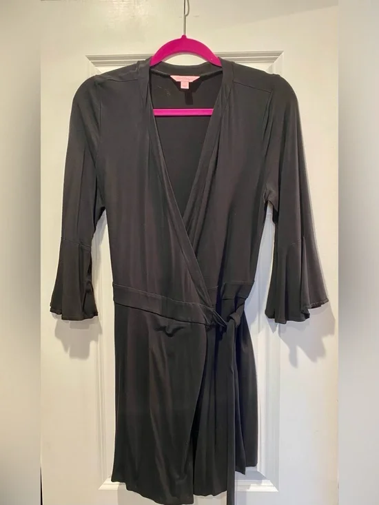 Lilly Pulitzer Black Wrap Romper