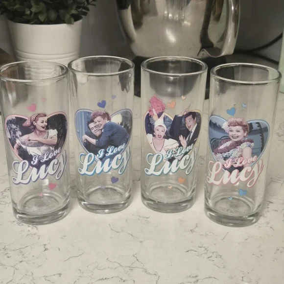 I Love Lucy 10 Oz Drinking Glasses 6