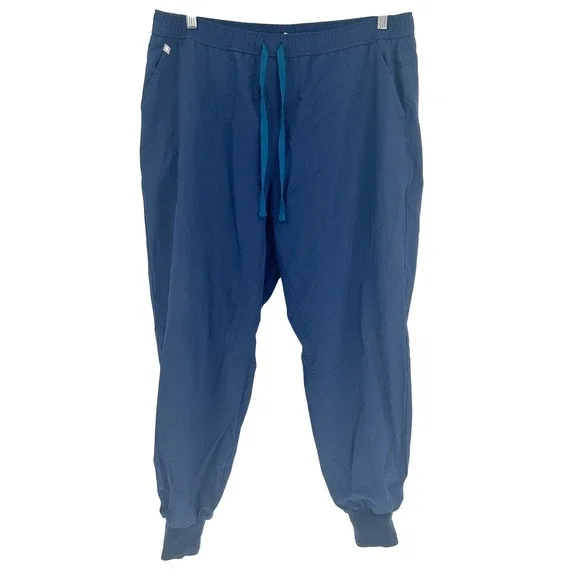 FIGS Mens Navy Blue Tansen Jogger Scrub Pants Technical Collection Size XL Short