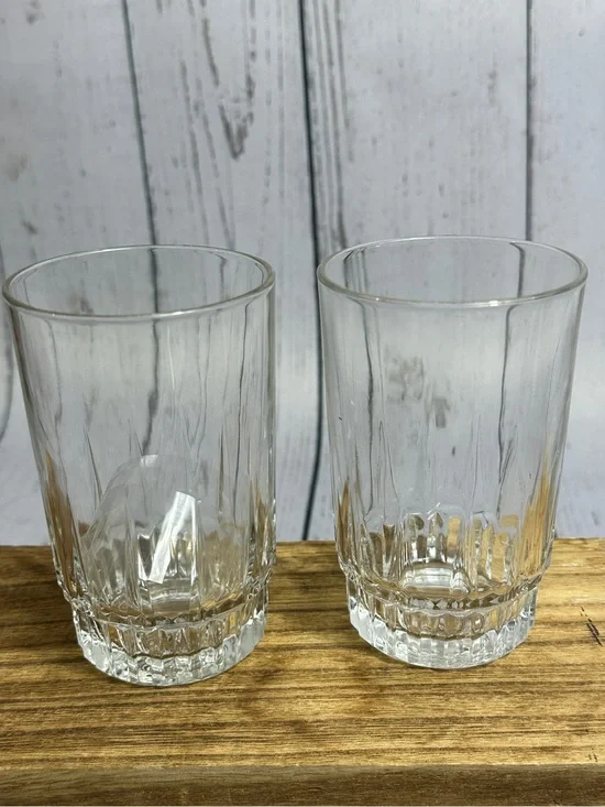Vintage Arcoroc Lancer pattern tumbler glass, set of 2 - Arc International.