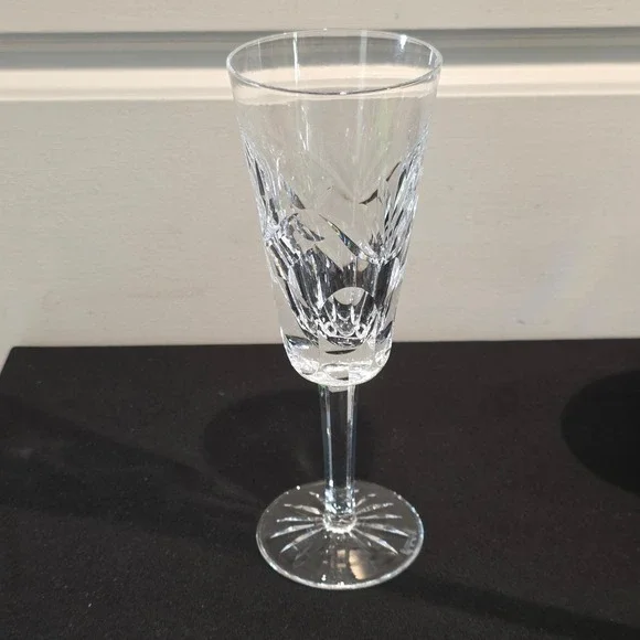 Waterford Crystal Ashling‎ Fluted Champagne Glass Luxury Cut Stemware 7.5