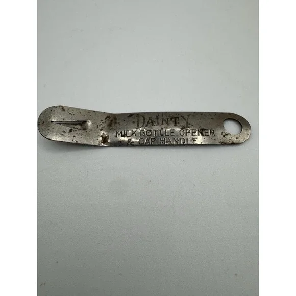 Vintage Metal Small The Dainty Milk Bottle Opener 3