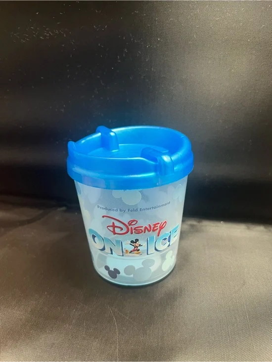 Disney On Ice Souvenir Sipper Cup with Blue Lid – Reusable Collectible Drink Cup