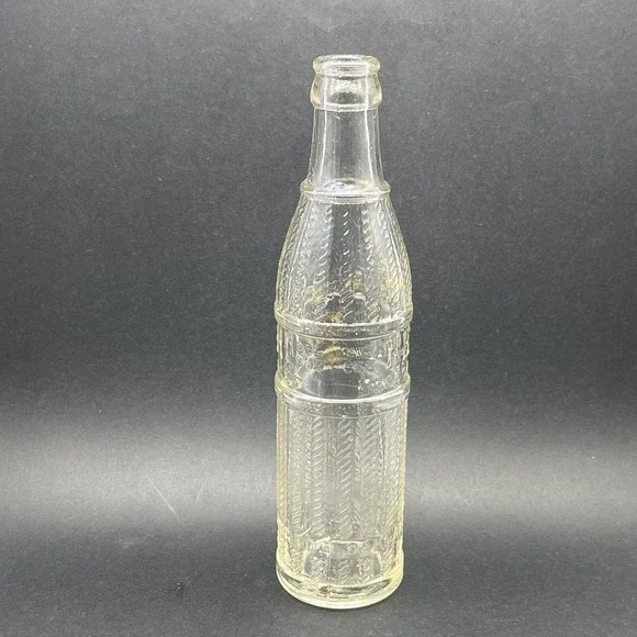 Vintage NEHI Soda Bottle‎ 9 Oz Oakland California Clear Embossed Raised Design