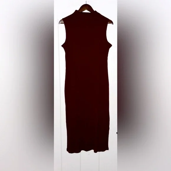 Amour Vert Luxe Paris Bodycon Rib Midi Dress Women L‎ Career Office Wear NEW
