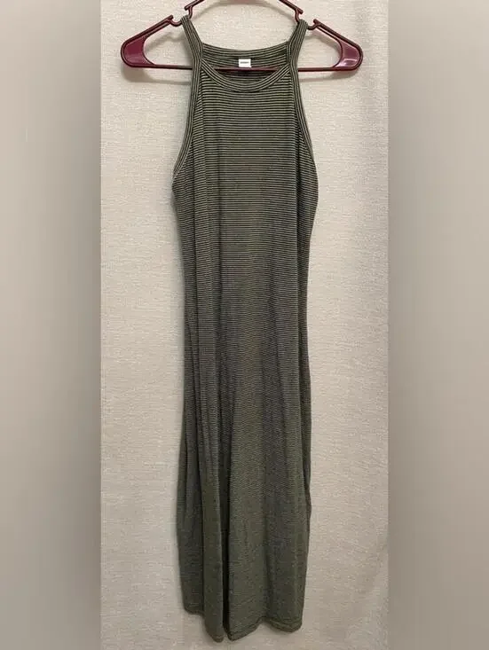 Old Navy Striped Green Midi Dress
