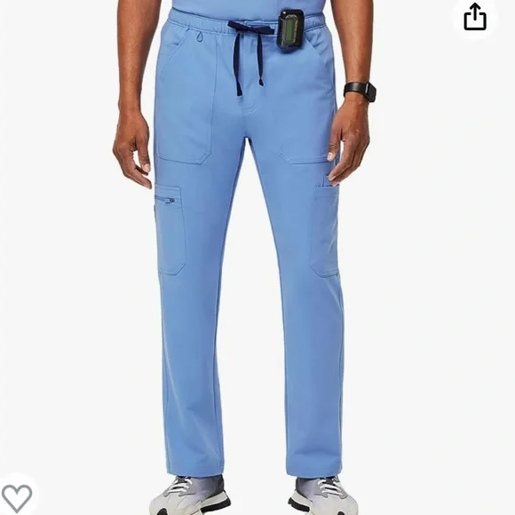 Figs Men’s Cairo Cargo Pants in Blue EUC Size Medium