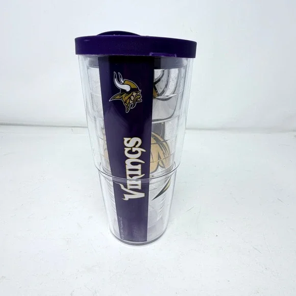 Tervis Tumbler Cup Minnesota Vikings 24oz Purple Gold NFL Insulated Travel Lid