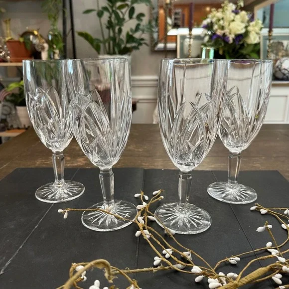 Marquis by Waterford 4 Piece Brookside Iced Beverage Glasses 8.5 inch tall