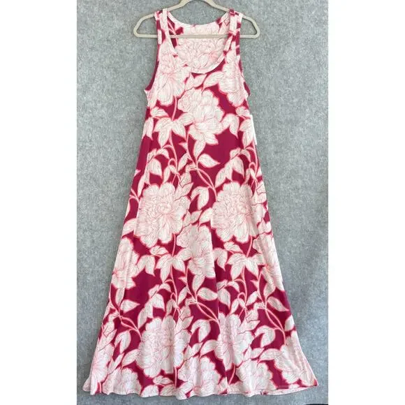 Soft Surroundings Santiago Song Dress Womens Medium Floral Tropical Resort‎ NEW