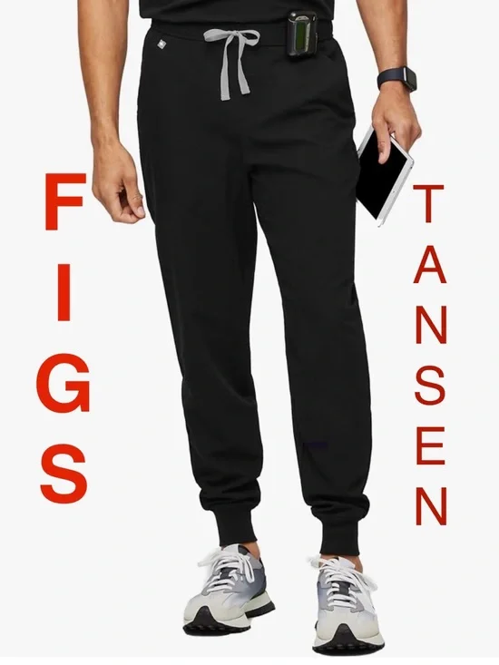 FIGS | “Tansen” Black 5 Pocket Scrub Joggers - Men’s Medium