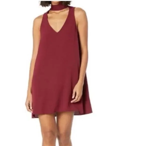 Show Me Your Mumu Friday Chocker burgundy pebble dress size Extra Small XS NWT