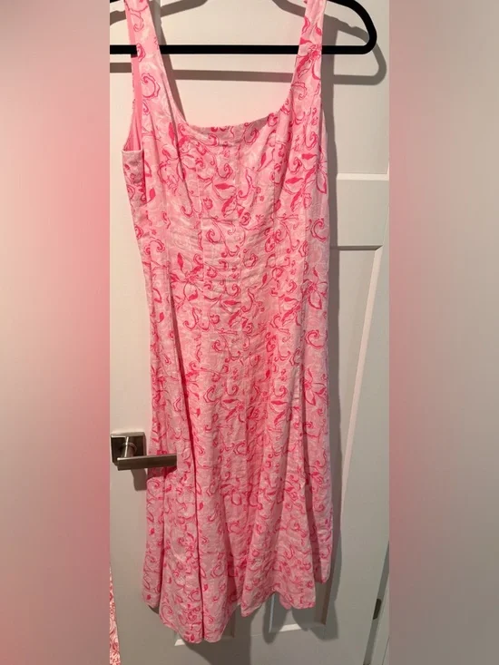 Lilly Pulitzer Pink Floral Print Sleeveless Sundress