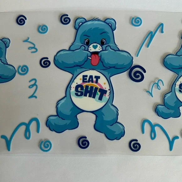 Swear Bear Eat Sh*t Cup Decal 143