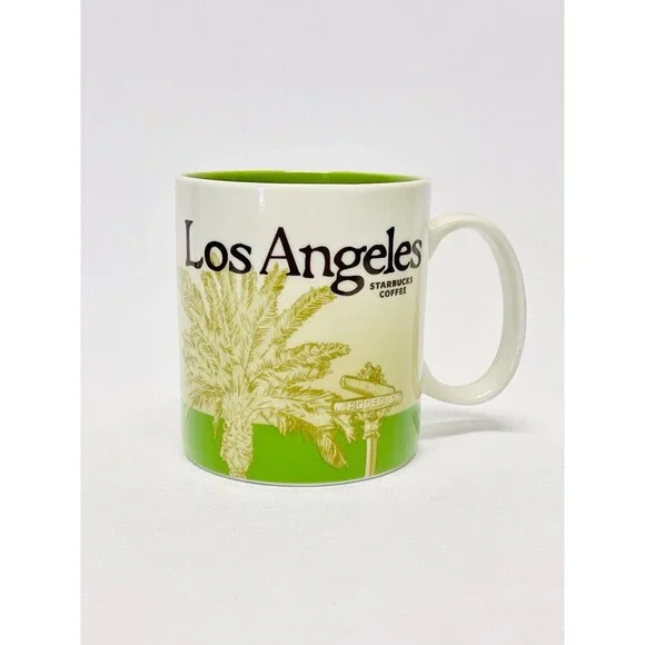 NWOT Starbucks 2009 Collector's Series Global Icon Los Angeles Ceramic Mug 16oz