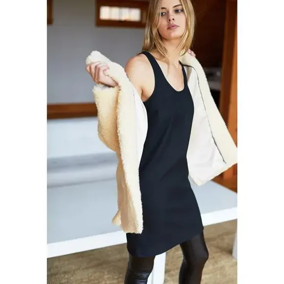 Emerson Fry Black Basic Scoop Neck Ponte‎ Layering Racerback Mini Dress Medium