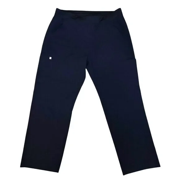 FIGS Men's Axim Navy Blue‎ Cargo Scrub Pants Elastic Waist Size XXL
