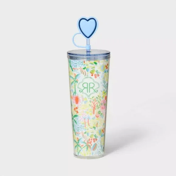 NWT 24oz Vacation Tritan Hydration Tumbler White/Blue - Roller Rabbit x Target