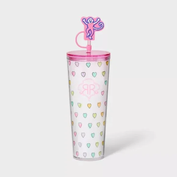 NWT 24oz Disco Hearts Wave Tritan Hydration Tumbler Pink  Roller Rabbit x Target
