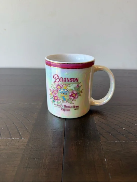 Branson Country Music Show Pink Accent Iridescent Coffee Mug