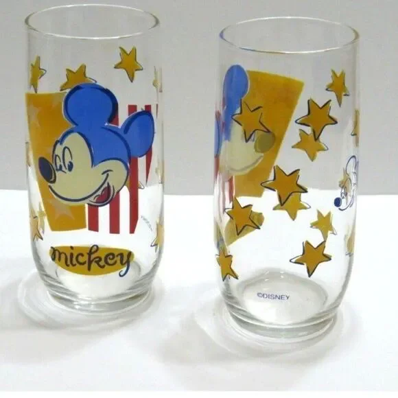 Anchor Hocking Set of 2 Disney  Mickey Mouse Stars & Stripes 6