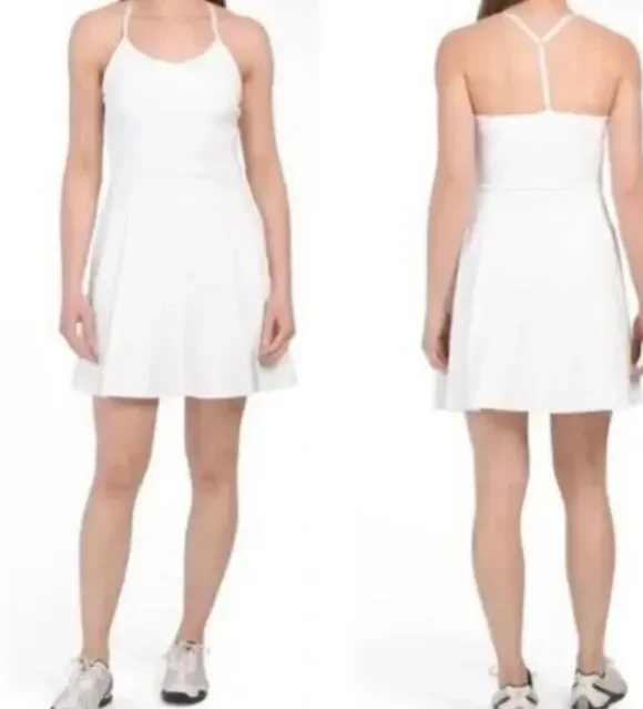 Tommy Bahama White Tennis Golf Racquet & Paddle Dress Sz L Athletic