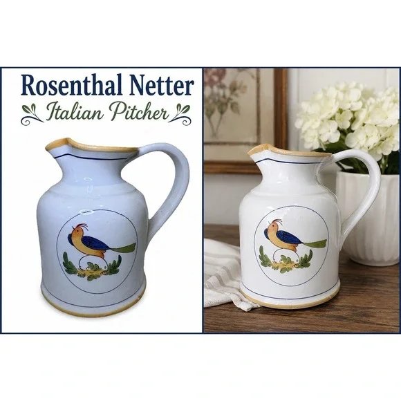Vtg Rosenthal Netter Yellow Trim 6.5