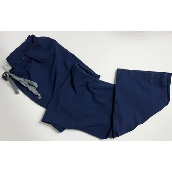 Figs • Navy Grey Pisco Drawstring Technical Collection Scrub Pants