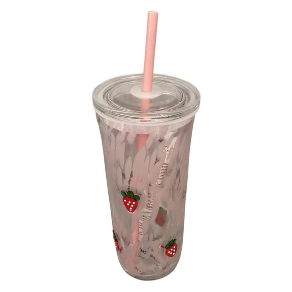 Starbucks Strawberry Glass Cold Cup