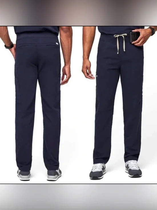 Figs Men's Axim Cargo Navy Scrub Pants (Size XL)