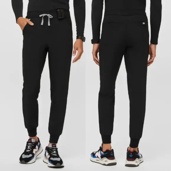 Figs Women's Jogger Scrub Pants M Black Slim Fit Workwear