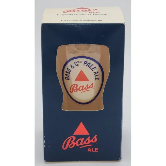 20oz Bass & Co’s Pale Ale Pint Beer Glass Vintage 1999 New in Box