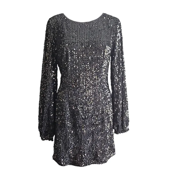 Fashion Nova Womens Sequin Mini Dress Sz‎ Medium