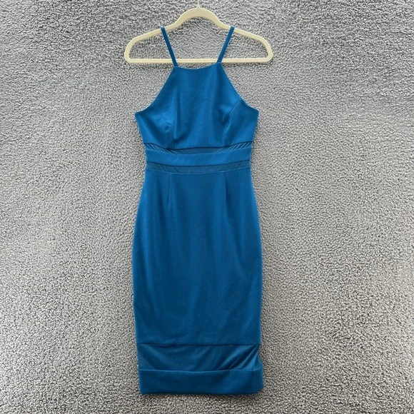 Jay Godfrey‎ Dress Women 4 Blue Sleeveless Cocktail Wiggle Body Con Sheath