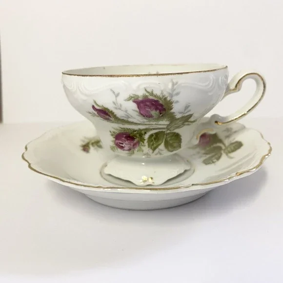 Vintage Rose China Made in Japan‎ Cup and Saucer Set