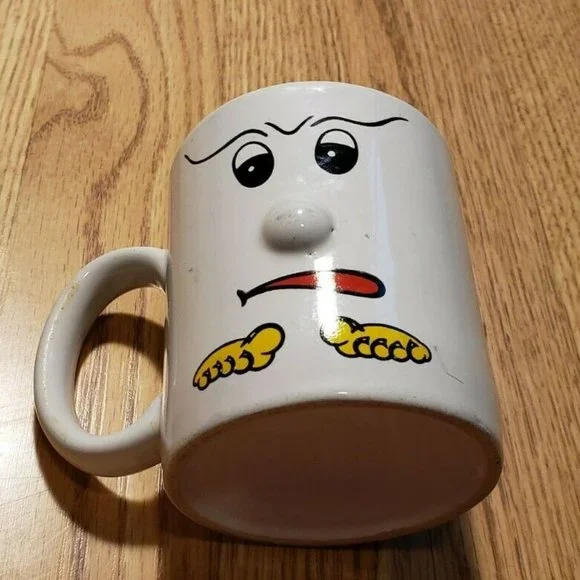 Angry Face Coffee Cup / Mug 3D Nose